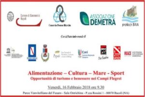 Venerdi 16 Febbraio 2018: Convegno su Alimentazione – Mare – Cultura – Sport